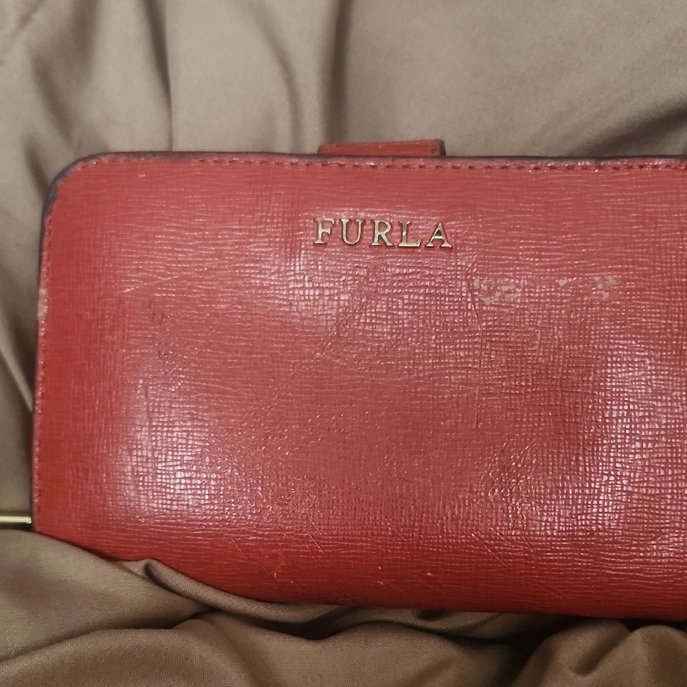 Furla Bold Red Leather Wallet